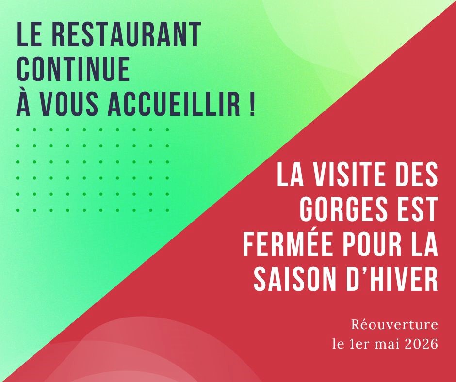 Fermeture Gorges du Durnand 2025-2026